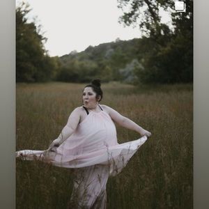 David bridal pink dress